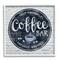 Stupell Industries Urban Coffee Bar Brick Patterned Caf&#xE9; Sign White Framed Wall Art